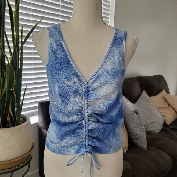 New! Saints 21 ruched front tie dye tank top. Size Medium. - Picture 2 of 8